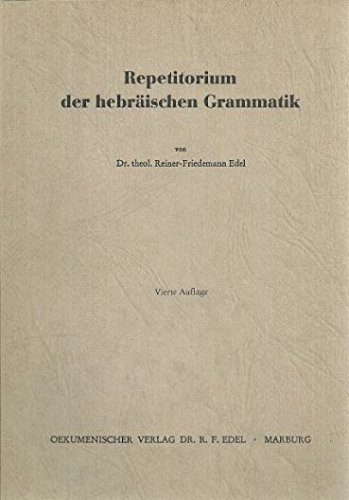 Stock image for Repetitorium der hebrischen Grammatik (Livre en allemand) for sale by MaxiBooks