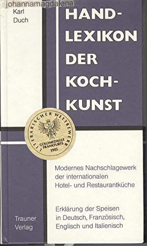 Beispielbild fr Handlexikon der Kochkunst von Karl Duch (Autor) zum Verkauf von BUCHSERVICE / ANTIQUARIAT Lars Lutzer