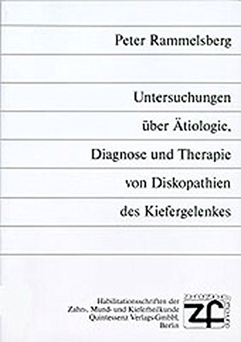 Beispielbild fr Untersuchungen ber tiologie, Diagnose und Therapie von Diskopathien des Kiefergelenkes zum Verkauf von Buchpark