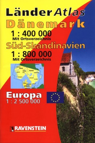 9783876606309: LnderAtlas Dnemark: 1:400000. Sd-Skandinavien 1:800000. Europa 1:2,5 Mill. Mit Ortsverzeichnissen