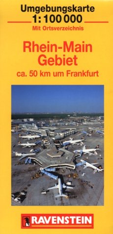 Beispielbild fr Rhein-Main-Gebiet 1 : 100 000. Umgebungskarte. Ca. 50 km um Frankfurt. Mit Ortsregister zum Verkauf von medimops