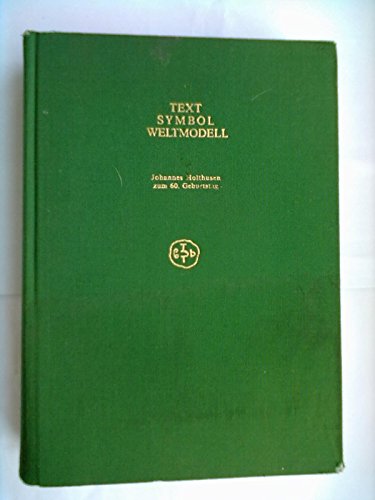 Imagen de archivo de Text - Symbol - Weltmodell. a la venta por SKULIMA Wiss. Versandbuchhandlung
