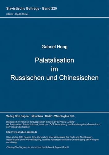 Palatalisation im Russischen und Chinesischen.