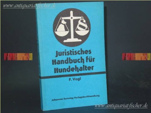 Beispielbild fr Juristisches Handbuch fr Hundehalter zum Verkauf von Martin Preu / Akademische Buchhandlung Woetzel