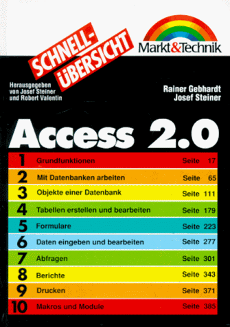 9783877916087: Schnellbersicht Access 2.0