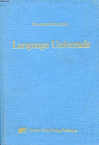 Stock image for Language Universals: Papers from the Conference held at Gummersbach/Cologne, Germany, October 3-8, 1976 (Tubinger Beitrage zur Linguistik) for sale by Books From California