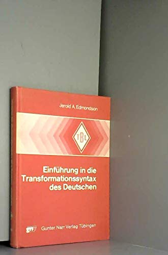 9783878081418: Einführung in die Transformationssyntax des Deutschen (Tübinger Beiträge zur Linguistik) (German Edition)