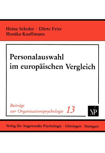 9783878440727: Personalauswahl im europäischen Vergleich (Beiträge zur Organisationspsychologie) (German Edition)