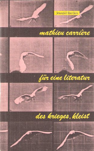 Stock image for Fr eine Literatur des Krieges, Kleist for sale by medimops