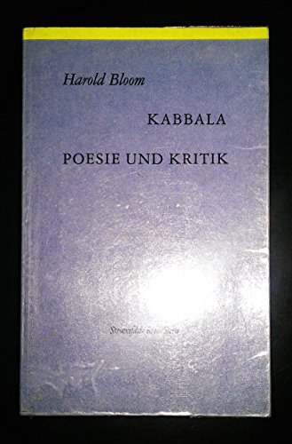 Stock image for Kabbala: Poesie und Kritik, for sale by modernes antiquariat f. wiss. literatur