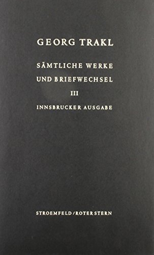 Beispielbild fr Dichtungen Sommer 1913 bis Herbst 1913 III zum Verkauf von Versandbuchhandlung Kisch & Co.