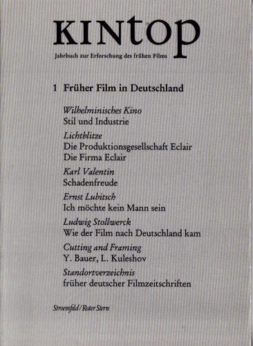 9783878777816: KINtop: Jahrbuch zur Erforschung des frhen Films