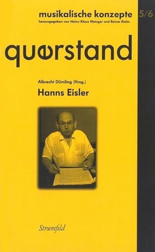 9783878779803: Querstand 5/6: Hanns Eisler