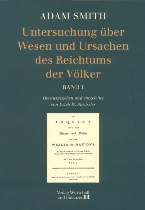 Beispielbild fr Untersuchung ber Wesen und Ursachen des Reichtums der Vlker. zum Verkauf von GF Books, Inc.