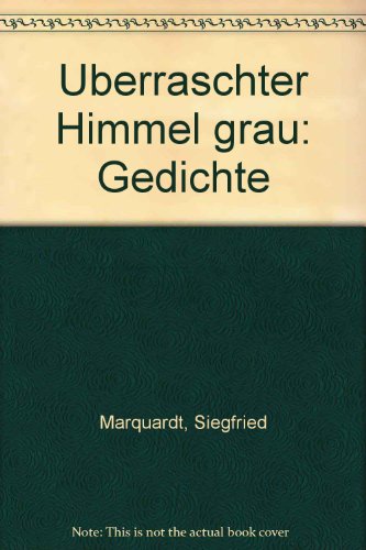9783878852469: Überraschter Himmel grau: Gedichte (German Edition)