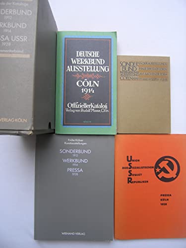 Beispielbild fr Sonderbund 1912. Werkbund 1914. Pressa USSR 1928. Kommentarband zu den Nachdrucken der Ausstellungskataloge. zum Verkauf von Antiquariat & Verlag Jenior