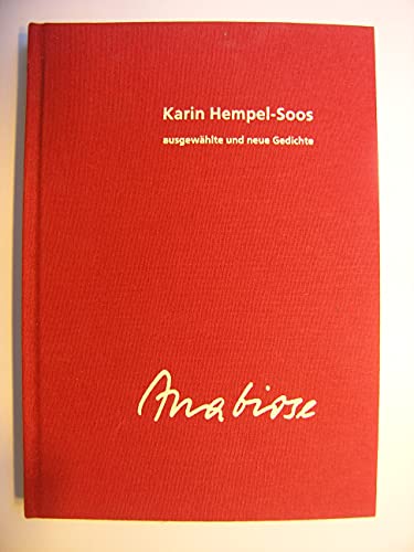 9783879097746: Anabiose [Hardcover] by Hempel-Soos, Karin