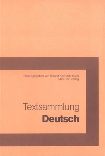 Beispielbild fr Textsammlung Deutsch zum Verkauf von Gabis Bcherlager