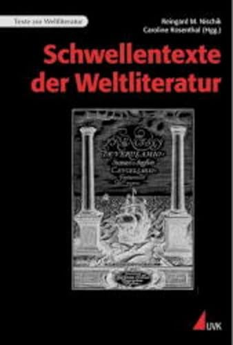 Beispielbild fr Schwellentexte der Weltliteratur Texte zur Weltliteratur ; 4 Sprach- / Literaturwissenschaft Sprachwissenschaft Literaturwissenschaften Vergleichende Literaturwissenschaft Literatur Wissenschaft Rezeption Schwellentext Geisteswissenschaften Gerhard Baudy: Evangelium und Sohngottmythos. Zur Entstehung einer subversiven Textgruppe in der frhen Kaiserzeit - Barbara Feichtinger: Augustinus: "De civitate Dei" - Karlheinz Stierle: Dantes "Divina Commedia" an der Schwelle zur frhen Neuzeit - Rainer Stillers: Boccaccio, "Decameron". Erzhlte Lebensentwrfe - Peter Braun: Reiseschatten. "Peter Schlemihls wundersame Geschichte" von Adalbert von Chamisso - Renate Lachmann: Aleksander Puschkins Versroman "Eugen Onegin" und dessen Nachgeschichte in Vladimir Nabokovs Werk - Gerd Blum: Edouard Manet, "Le Dejeuner sur l'herbe". Die Erfindung der Moderne aus der Vergangenheit - Aleida Assmann: Annus Mirabilis 1922. James Joyce, "Ulysses" und T.S. Eliot, "The Waste Land" - Kay Kirchmann: Trmmer. Film zum Verkauf von BUCHSERVICE / ANTIQUARIAT Lars Lutzer