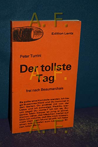 9783880100039: Der tollste Tag: [Theaterstück] frei nach Beaumarchais (Edition Lentz) (German Edition)