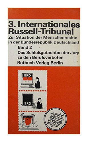 Beispielbild fr Drittes Internationales Russell- Tribunal II. Das Schlugutachten der Jury zu den Berufsverboten zum Verkauf von Versandantiquariat Felix Mcke