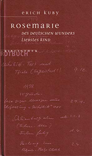 9783880224933: Rosemarie: Des deutschen Wunders liebstes Kind (Rotbuch Bibliothek)