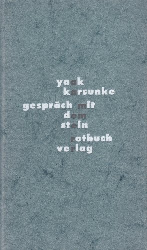 Imagen de archivo de Gesprach mit dem Stein: Gedichte (German Edition) a la venta por mountain