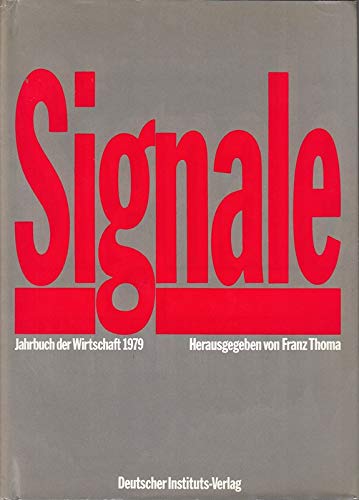 Beispielbild fr Signale. Jahrbuch der Wirtschaft 1979 zum Verkauf von getbooks GmbH