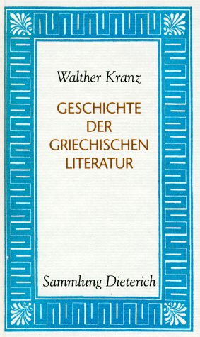 9783880599499: Geschichte der griechischen Literatur