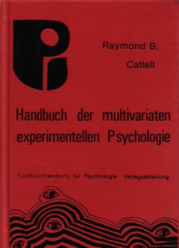 Beispielbild fr Handbuch der multivariaten experimentellen Psychologie zum Verkauf von Bernhard Kiewel Rare Books