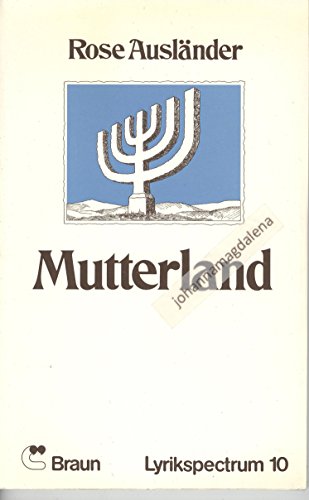 Imagen de archivo de Mutterland. Gedichte, a la venta por Versandantiquariat Felix Mcke