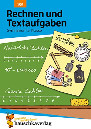 9783881001557: Rechnen und Textaufgaben - Gymnasium 5. Klasse, A5-Heft: Mathematik: Sachaufgaben mit Lsungen - lernen, ben, frdern: 155