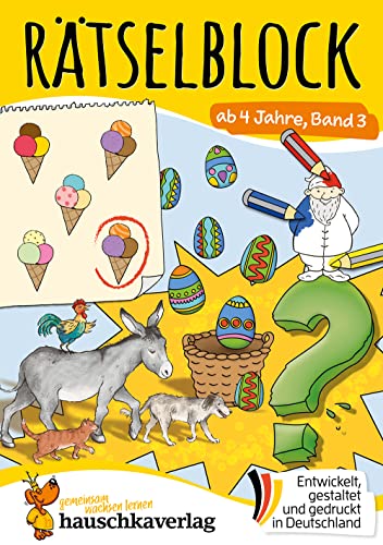 Beispielbild fr Rtselblock ab 4 Jahre - Band 3: Bunter Rtselspa fr den Kindergarten - Labyrinth, Fehlersuche, knobeln und logisches Denken frdern (Rtselbcher, Band 647) zum Verkauf von medimops