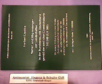 Beispielbild fr Namen und Abgrenzungen von Landschaften in der Bundesrepublik Deutschland gem der amtlichen bersichtskarte 1: 500000( K 500) . ? zum Verkauf von ralfs-buecherkiste