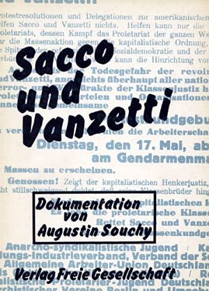 Beispielbild fr sacco und vanzetti. zum 50. todestag saccos und vanzettis zum Verkauf von alt-saarbrcker antiquariat g.w.melling