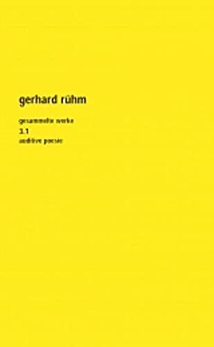 Gesammelte Werke 2/2. Gesamtausgabe: Visuelle Musik (9783882215267) by RÃ¼hm, Gerhard