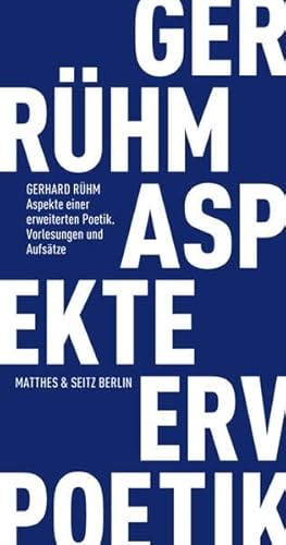 9783882217360: Aspekte einer erweiterten Poetik: Vorlesungen und Aufstze