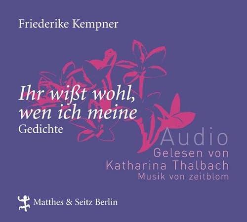 Beispielbild fr Ihr wit wohl, wen ich meine. Gedichte / CD . Ausgewhlte Gedichte. Hrbuch zum Verkauf von medimops