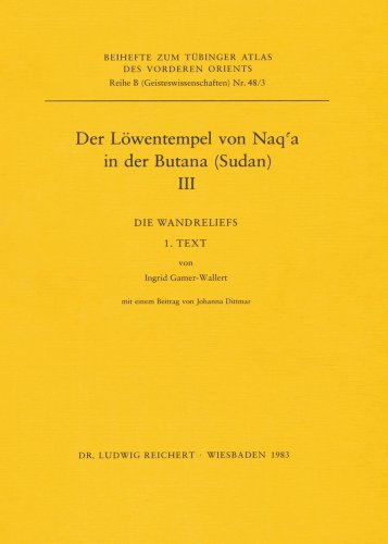 Stock image for TAVO B 48/3: III Die Wandreliefs 1. Text; 2. Tafeln (Tubinger Atlas des Vorderen Orients (TAVO)) (German Edition) [Soft Cover ] for sale by booksXpress