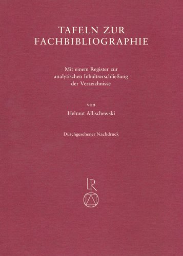 Stock image for Tafeln zur Fachbibliographie for sale by ISD LLC