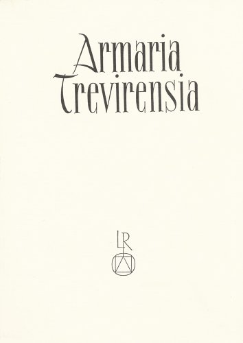 9783882262476: Armaria Trevirensia: Beitrage Zur Trierer Bibliotheksgeschichte: 1 (Bibliotheca Treverensis)