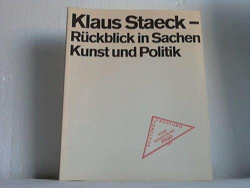 Imagen de archivo de Rckblick in Sachen Kunst und Politik a la venta por medimops