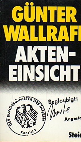 Stock image for Akteneinsicht. Bericht zur Gesinnungslage des Staatsschutzes for sale by Antiquariat  Angelika Hofmann