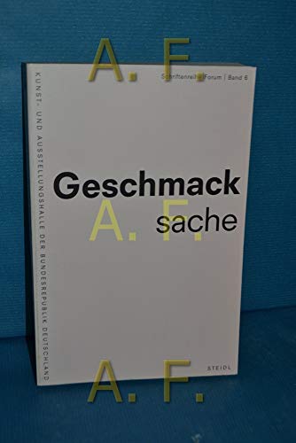 Imagen de archivo de Geschmacksache. a la venta por Antiquariat Bcherkeller