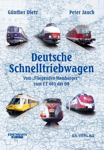 Beispielbild fr Deutsche Schnelltriebwagen. Vom Fliegenden Hamburger zum ET 403 der DB [Gebundene Ausgabe] von Gnther Dietz (Autor), Peter Jauch (Autor) Mit deutschen Schnelltriebwagen durch die Epochen. Einleitung. Entwicklung bis zum planmigen Schnellverkehr. Teil 1, Die Entwicklung der Schnelltriebwagen und des Schnelltriebwagenverkehrs bei der Deutschen Reichsbahn (DRB) bis zum Kriegsausbruch: Schnelltriebwagen 877 ("Fliegender Hamburger"). Schnelltriebwagen Bauart "Hamburg". Elektroschnelltriebwagen elT 1900-1902 (ET 11). Schnelltriebwagen Bauart "Leipzig". Schnelltriebwagen Bauart "Kln". Schnelltriebwagen Bauart "Berlin". Schnelltriebwagen Bauart "Kruckenberg". Weitere Planungen der DRB. Zusammenstellung der Schnelltriebwagenverbindungen der DRB im Sommerfahrplan 1939. Einstze im Krieg. Sondereinstze fr die US-Army: Die US-Botschafterzge. SVT-Verkehr in den drei westlichen Besatzungszonen bzw. bei der spteren Deutschen Bundesbahn: Der SVT 877 "Fliegender Hamburger". Die SVT "Hamburg" be zum Verkauf von BUCHSERVICE / ANTIQUARIAT Lars Lutzer