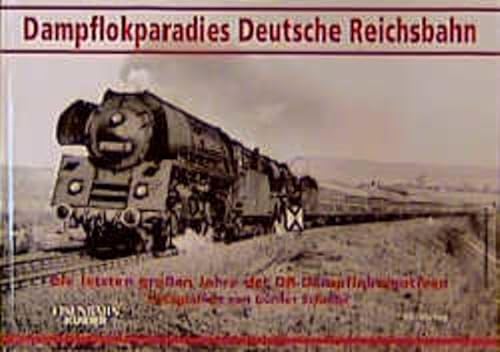 Stock image for Dampflokparadies Deutsche Reichsbahn: Die letzten groen Jahre der DR-Dampflokomotiven [Gebundene Ausgabe] Gnter Scheibe Dampflokomotive Bildband Deutsche Demokratische Republik Eisenbahn Deutsche Reichsbahn DDR 1949-1990 Fahrzeuge Schienenfahrzeuge Dampflokparadies Deutsche Reichsbahn Dampflokomotiven Dem vielfltigen Dampfbetrieb der Deutschen Reichsbahn zwischen 1970 und frhen 80er Jahren ist dieser reprsentative Bildband von Gnter Scheibe gewidmet, den viele Eisenbahn-Kurier-Leser wegen seiner hervorragend in Szene gesetzten Landschaftsaufnahmen bereits aus zahlreichen Publikationen des EK-Verlages schtzen. Der Schwerpunkt dieses Bildbandes mit grtenteils ganzseitigen Aufnahmen vom Dampfalltag der Deutschen Reichsbahn liegt in den 70er Jahren. Genieen Sie ein Wiedersehen mit den letzten Lnderbahnlokomotiven der Baureihen 38, 58, 94 und 95, verfolgen Sie die damals noch zahlreich vorhandenen Schnellzuglokomotiven der Baureihen 01 und 03 zwischen Ostseekste und Thringen, e for sale by BUCHSERVICE / ANTIQUARIAT Lars Lutzer