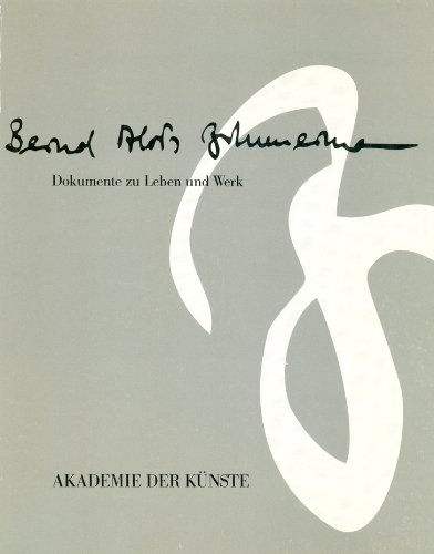 Beispielbild fr Bernd Alois Zimmermann (1918-1970). Dokumente zu Leben und Werk. zum Verkauf von Antiquariat "Der Bchergrtner"