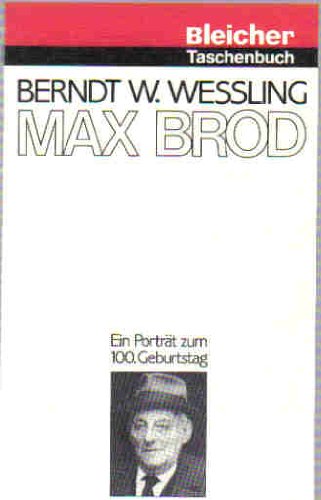 Beispielbild fr Max Brod. Ein Portrt zum 100. Geburtstag. zum Verkauf von Antiquariat Matthias Wagner