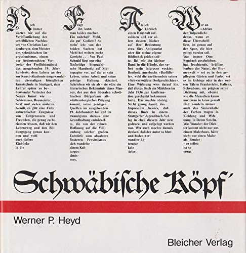 Beispielbild fr Schwbische Kpf' zum Verkauf von Versandantiquariat Felix Mcke