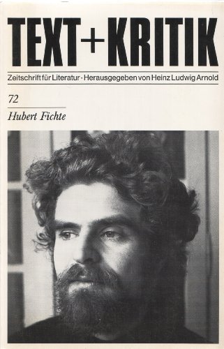 Hubert Fiche - Text + Kritik - Zeitschrift für Literatur - 72